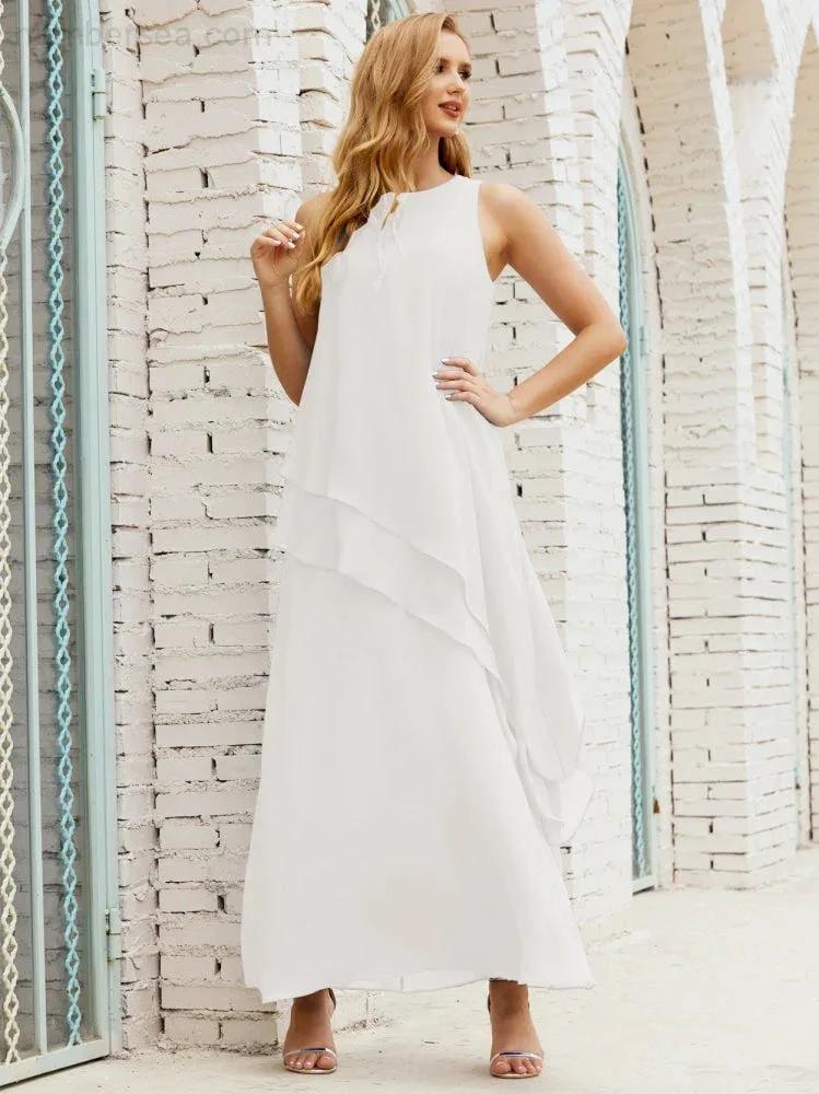 Chiffon Long Plus Size Mother of Bride Dresses Formal Bridesmaid Prom Gown SY28019 by numbersea