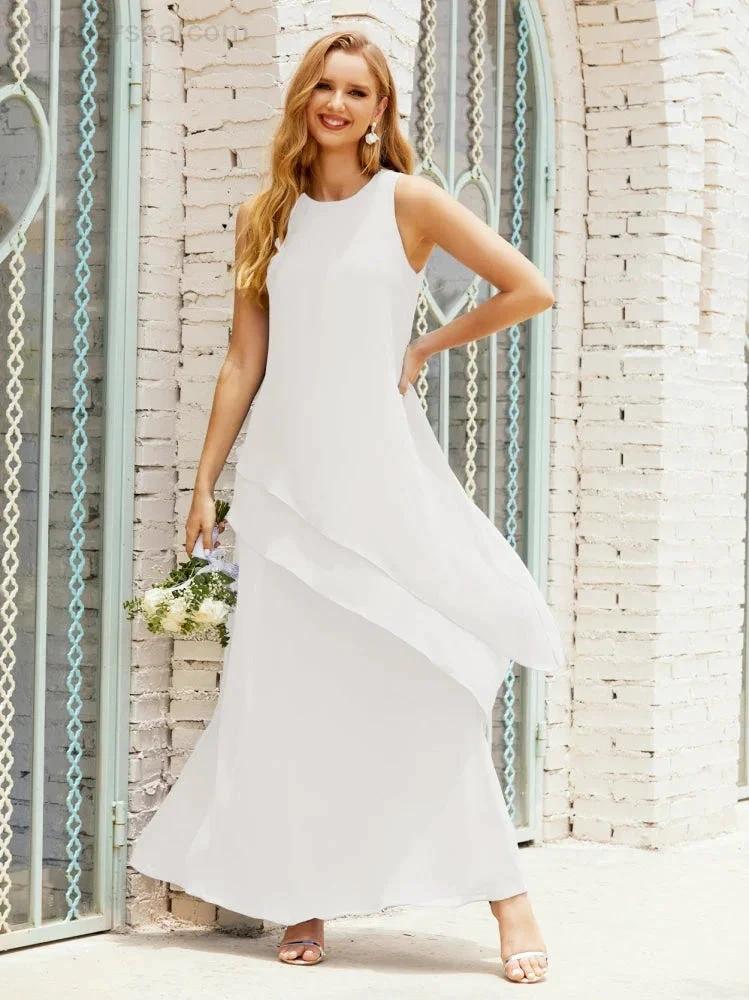 Chiffon Long Plus Size Mother of Bride Dresses Formal Bridesmaid Prom Gown SY28019 by numbersea