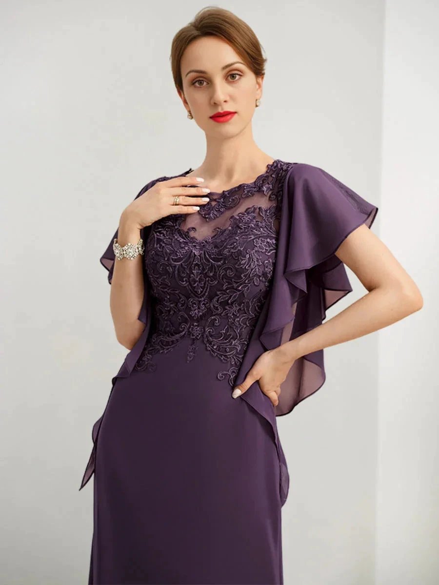 A-Line/Princess Mother of the Bride Dresses with Applique by Dreamylily