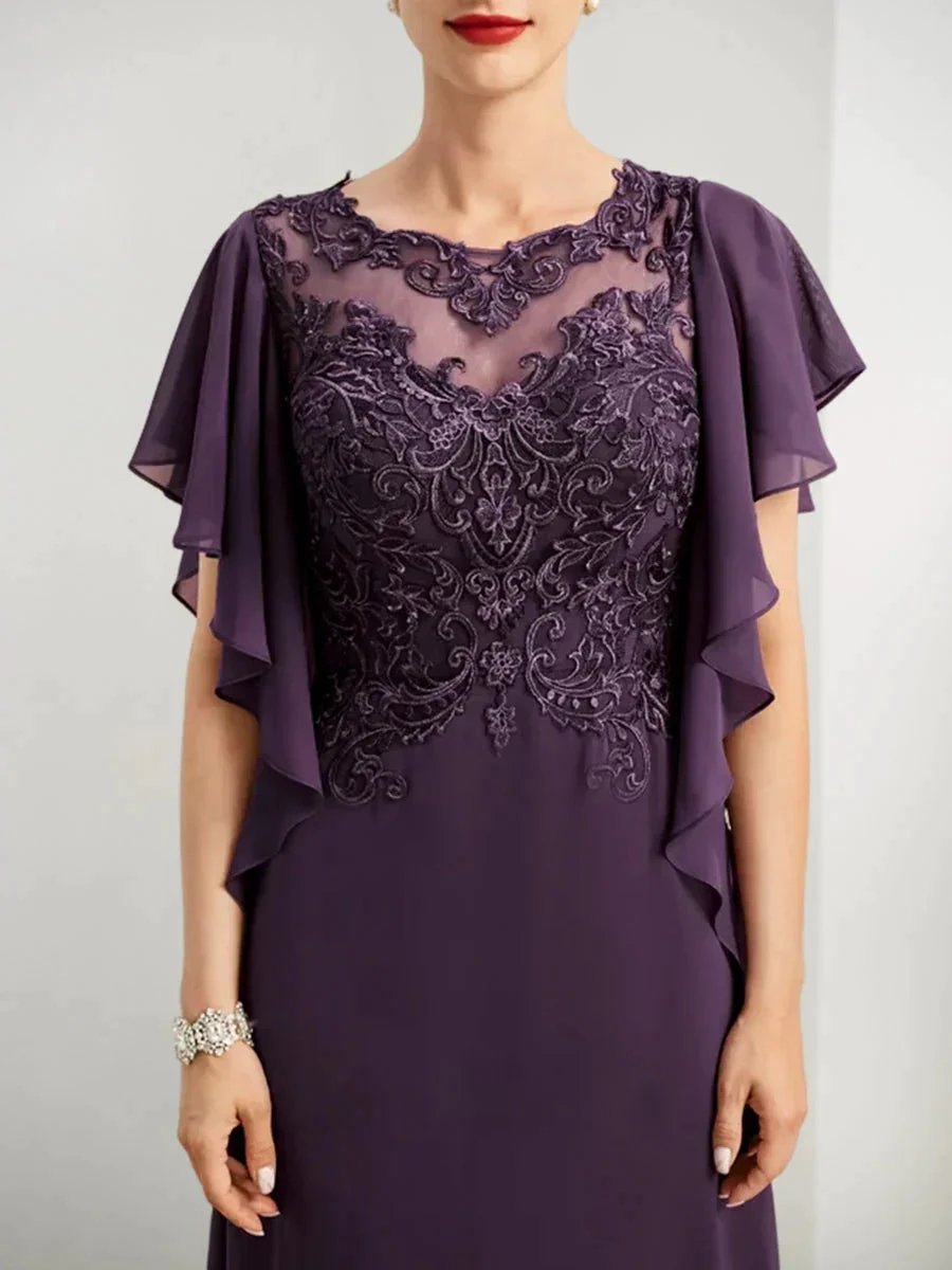 A-Line/Princess Mother of the Bride Dresses with Applique by Dreamylily