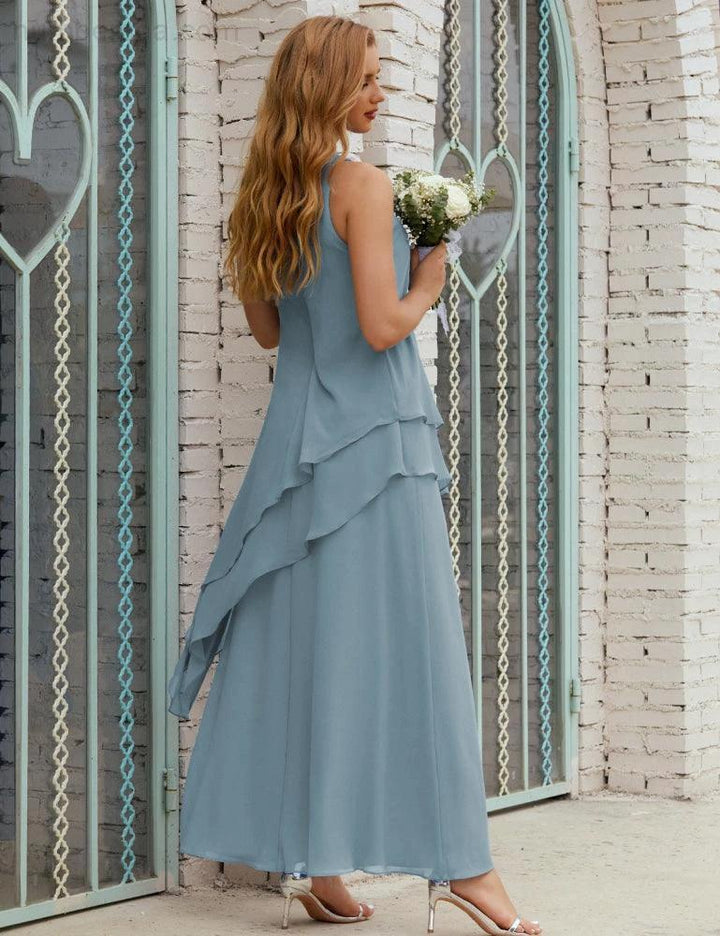 Chiffon Long Plus Size Mother of Bride Dresses Formal Bridesmaid Prom Gown SY28019 by numbersea
