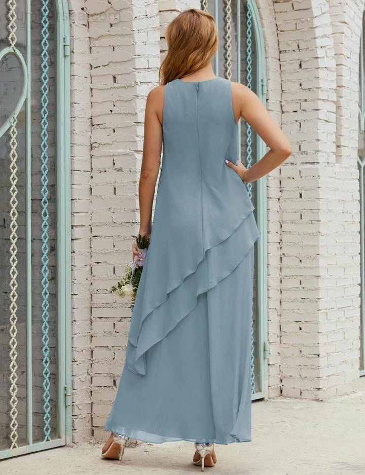 Chiffon Long Plus Size Mother of Bride Dresses Formal Bridesmaid Prom Gown SY28019 by numbersea