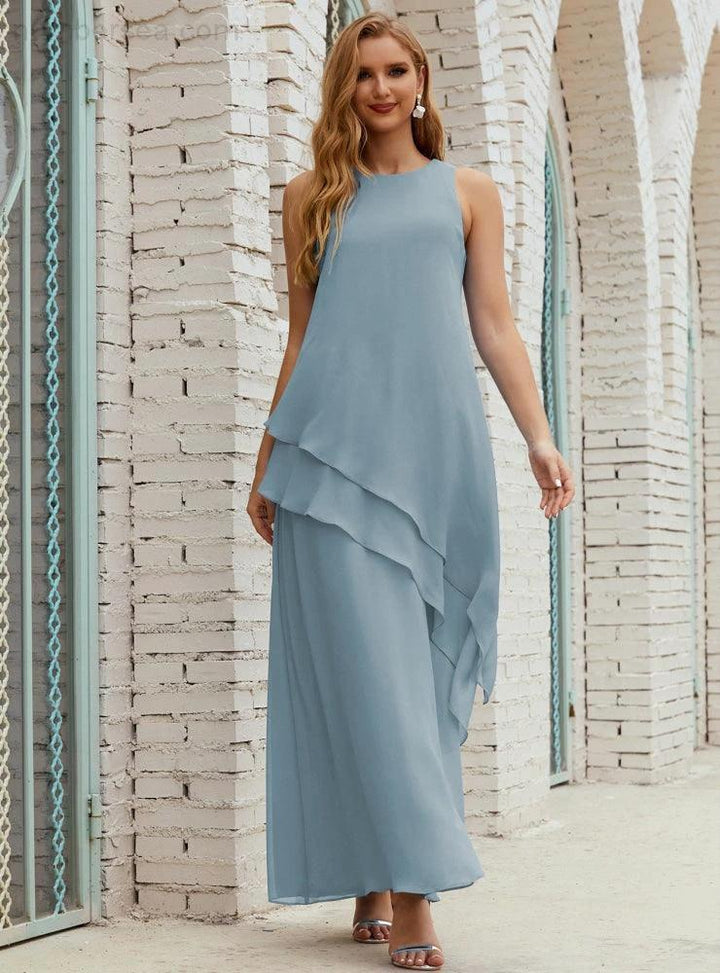 Chiffon Long Plus Size Mother of Bride Dresses Formal Bridesmaid Prom Gown SY28019 by numbersea
