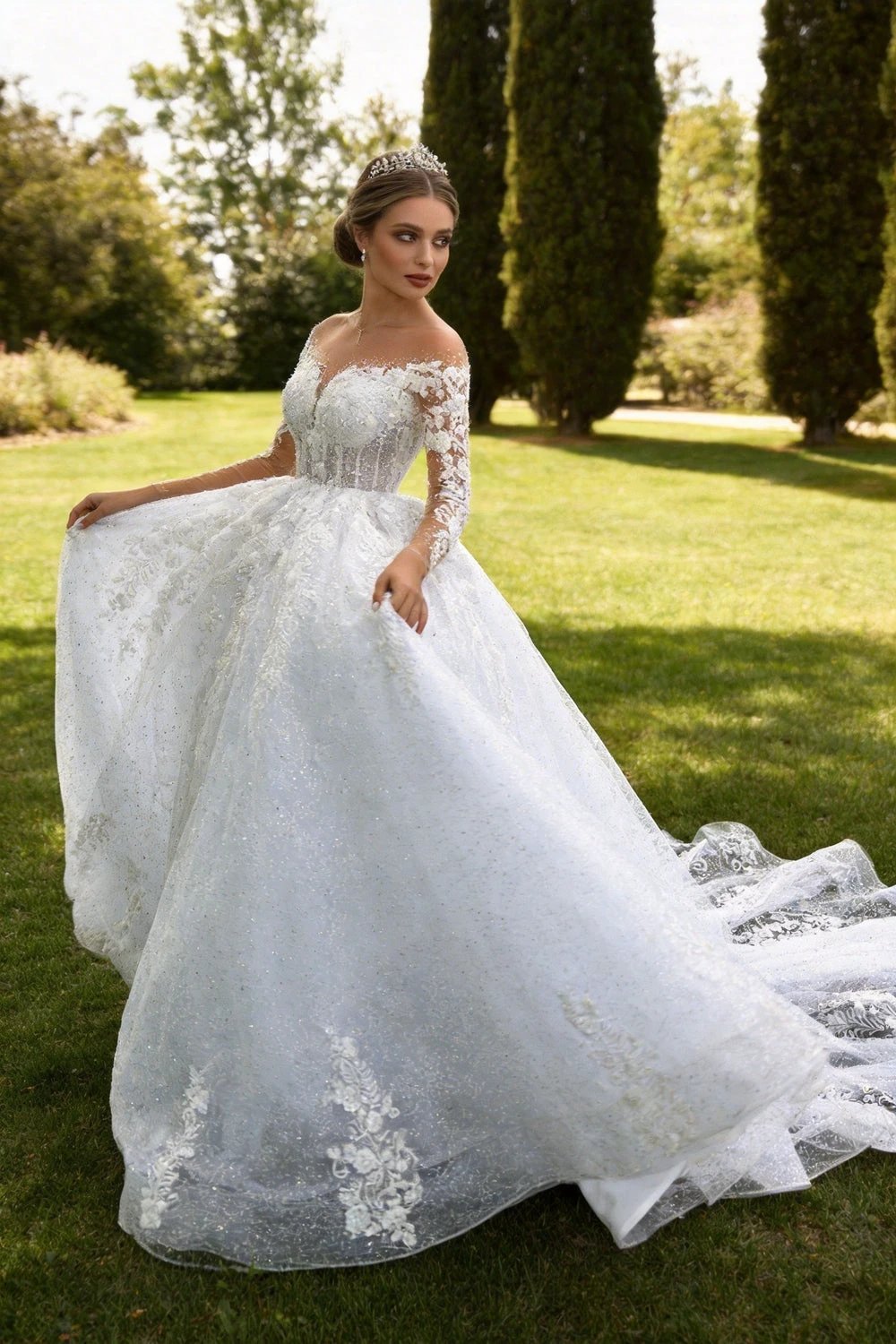 2025 Luxury Muslim Wedding Dress Women&