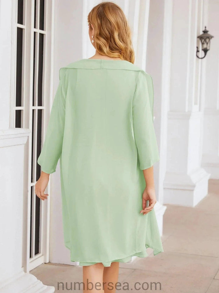 Sunnderly Mother of The Bride Dresses Prom Dress Casual Pleated Dress SY28065 by numbersea