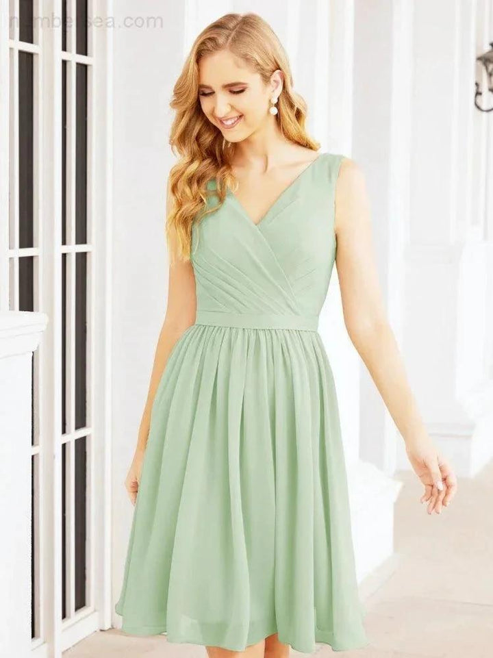 Numbersea Homecoming Dresses Knee Length Skirt V Back 28062 by numbersea
