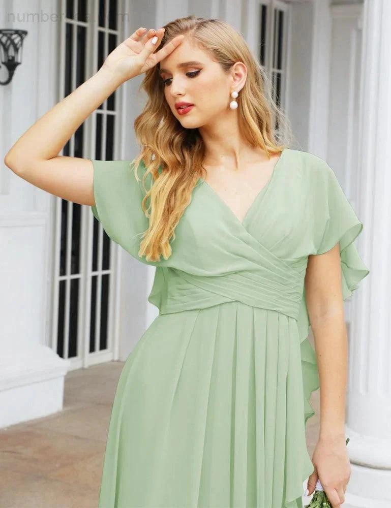 Numbersea Bridesmaid Dresses Backless Formal Prom Gowns for Evening Party Mother of The Bride Dress 28040 by numbersea