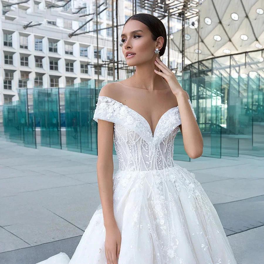 Sexy Sweetheart Lace Wedding Dresses Women&