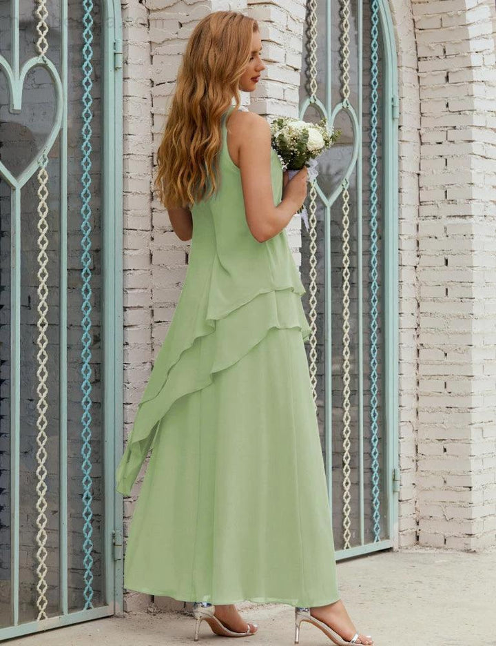 Chiffon Long Plus Size Mother of Bride Dresses Formal Bridesmaid Prom Gown SY28019 by numbersea