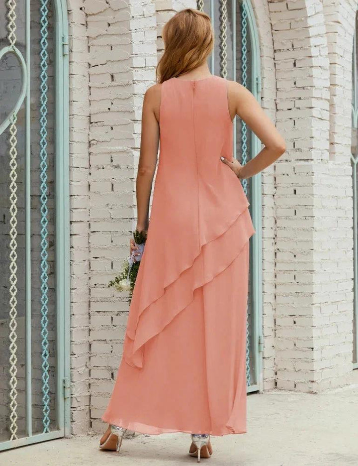 Chiffon Long Plus Size Mother of Bride Dresses Formal Bridesmaid Prom Gown SY28019 by numbersea