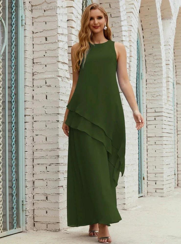 Chiffon Long Plus Size Mother of Bride Dresses Formal Bridesmaid Prom Gown SY28019 by numbersea
