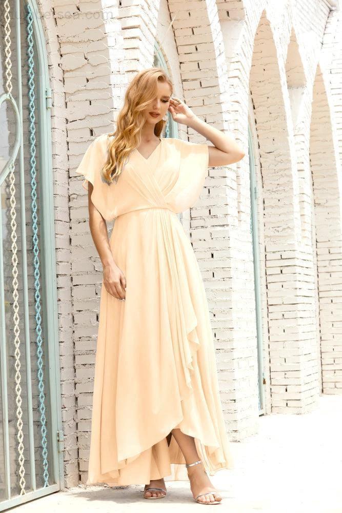 Numbersea Mother of The Bride Dresses Plus Size V-Neck Floor Length Formal Prom Dress for Wedding Guest 28020 by numbersea