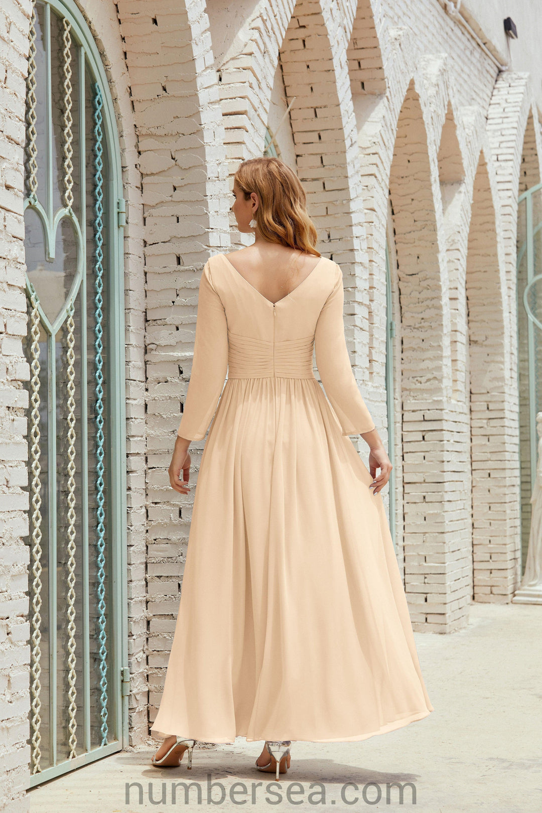 Numbersea Bridesmaid Dress Chiffon Formal Party Dress Evening Dress 28016 by numbersea