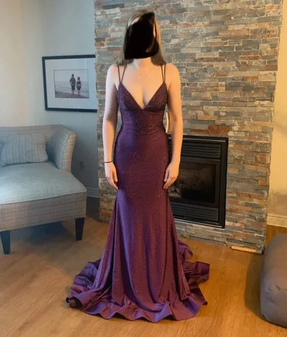 Elegant Mermaid V Neck Prom Dress Fashion Evening Dress With Trail Y7220 by simplepromdress