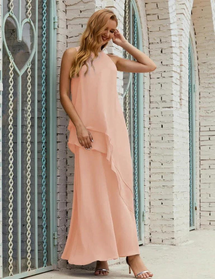 Chiffon Long Plus Size Mother of Bride Dresses Formal Bridesmaid Prom Gown SY28019 by numbersea