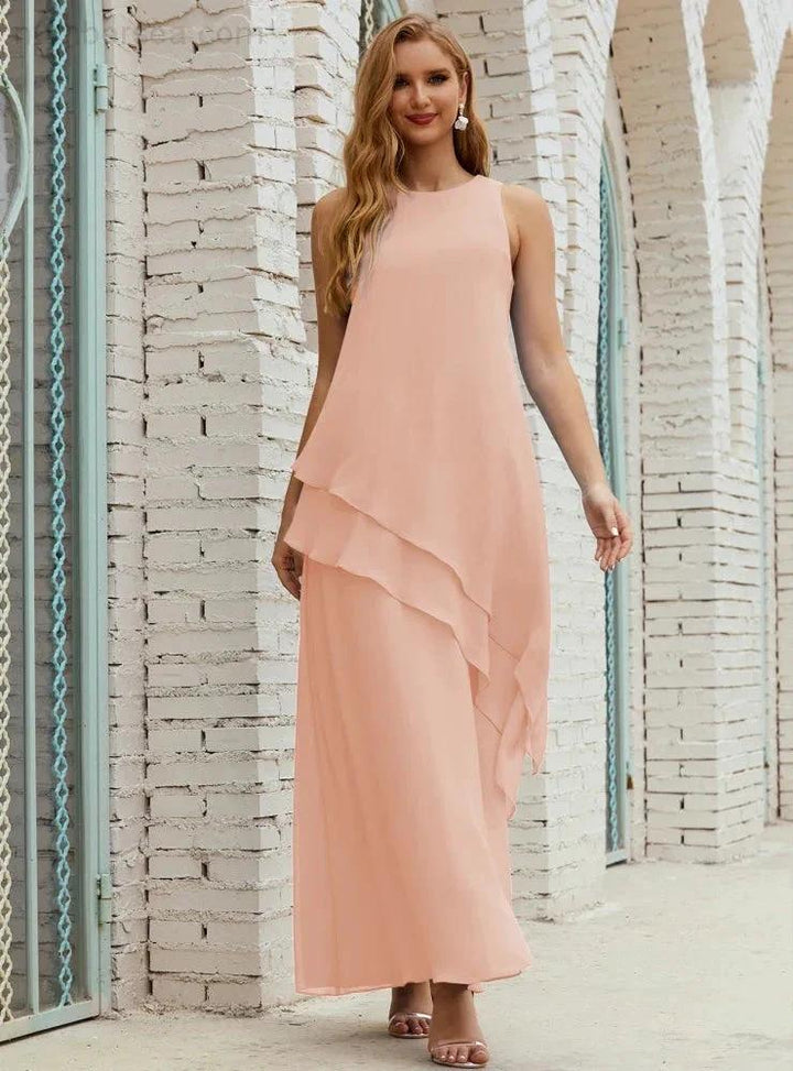 Chiffon Long Plus Size Mother of Bride Dresses Formal Bridesmaid Prom Gown SY28019 by numbersea