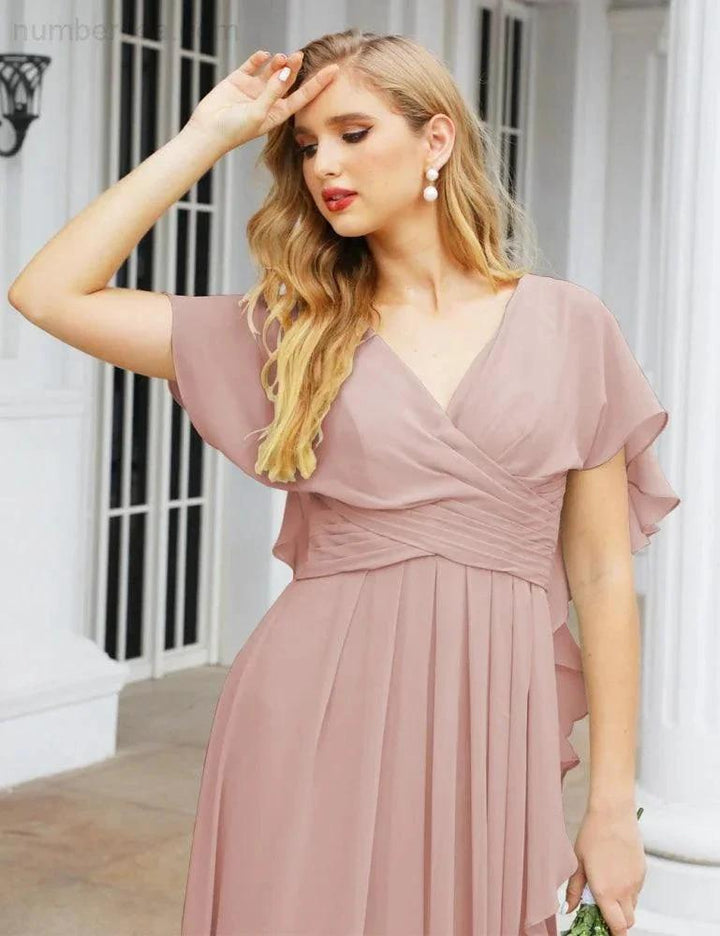 Numbersea Bridesmaid Dresses Backless Formal Prom Gowns for Evening Party Mother of The Bride Dress 28040 by numbersea