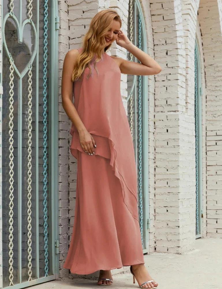 Chiffon Long Plus Size Mother of Bride Dresses Formal Bridesmaid Prom Gown SY28019 by numbersea
