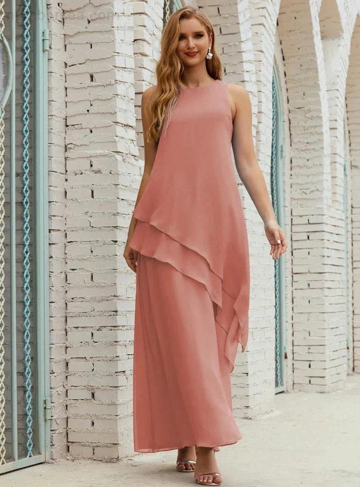Chiffon Long Plus Size Mother of Bride Dresses Formal Bridesmaid Prom Gown SY28019 by numbersea