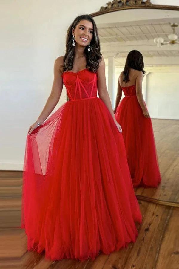 A-Line Sweetheart Neck Black Lace Long Prom Dress Formal Dress PSK395 by pgmdress