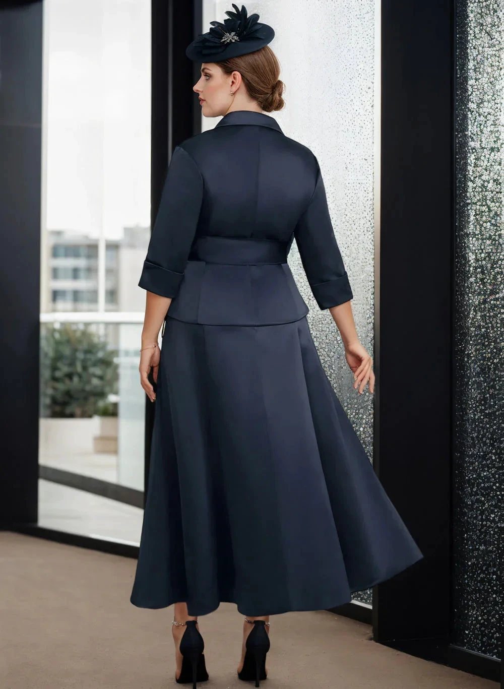 A-Line/Princess V-Neck Satin Mother of the Bride Dresses by Dreamylily