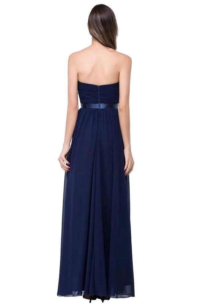 A-line Strapless Chiffon Bridesmaid Dress with Draped by misshow.com