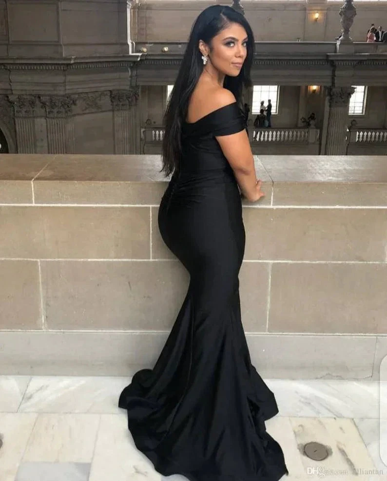 Black Wedding Dress/Black Maxi Dress/Black Dress/Prom Dress/Evening Dress Y1725 by simplepromdress