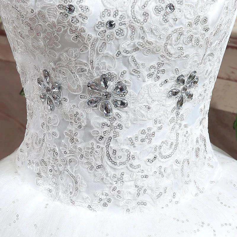 Applqiues Vestido De Noiva Cap Sleeve Wedding Dresses V-neck Vestidos De Novia by payinti