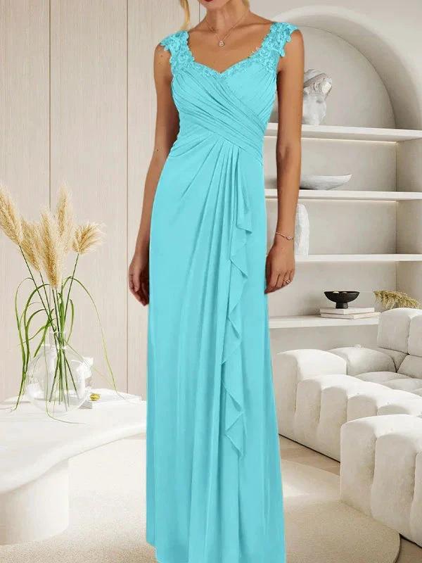 Champagne A-Line Sweetheart Neckline Pleated Mesh Dress by Dreamylily