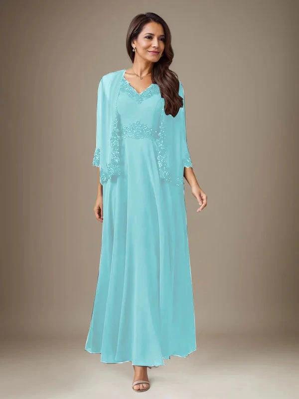 Plum A-Line Sequins Chiffon Dress by Dreamylily