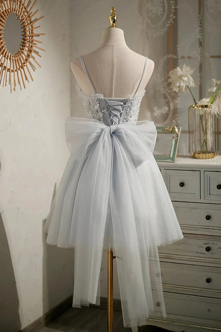 Chic Sleeveless Sequins Lace Up Short Homecoming Dresses by Cicinia