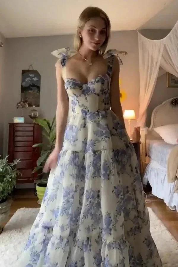 Beautiful Aline Spaghetti Strap Sleeveless Long Prom Formal Dress PSK420 by pgmdress