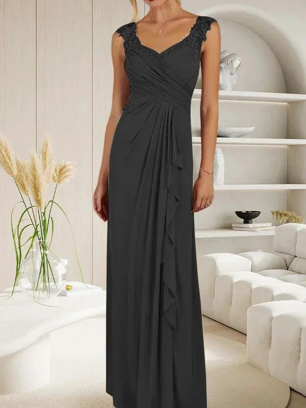 Champagne A-Line Sweetheart Neckline Pleated Mesh Dress by Dreamylily