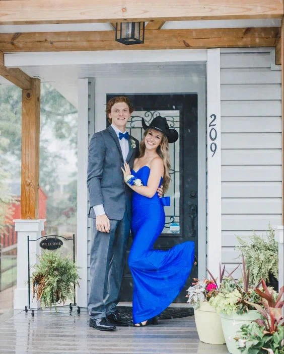 Elegant Royal Blue Mermaid Prom Dress Royal Blue Evening Dress Y7193 by simplepromdress
