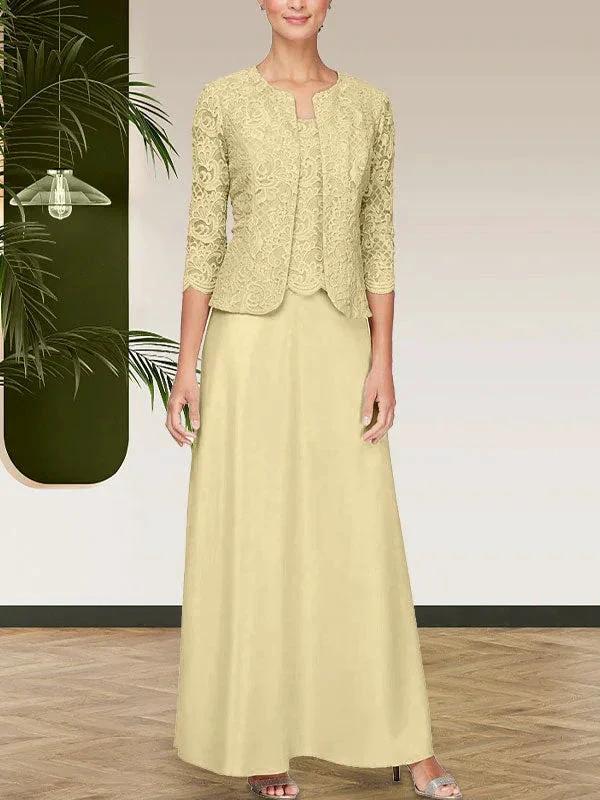 Glitter Lace &amp; Satin Skirt Jacket Dress with Open Jacket by Dreamylily
