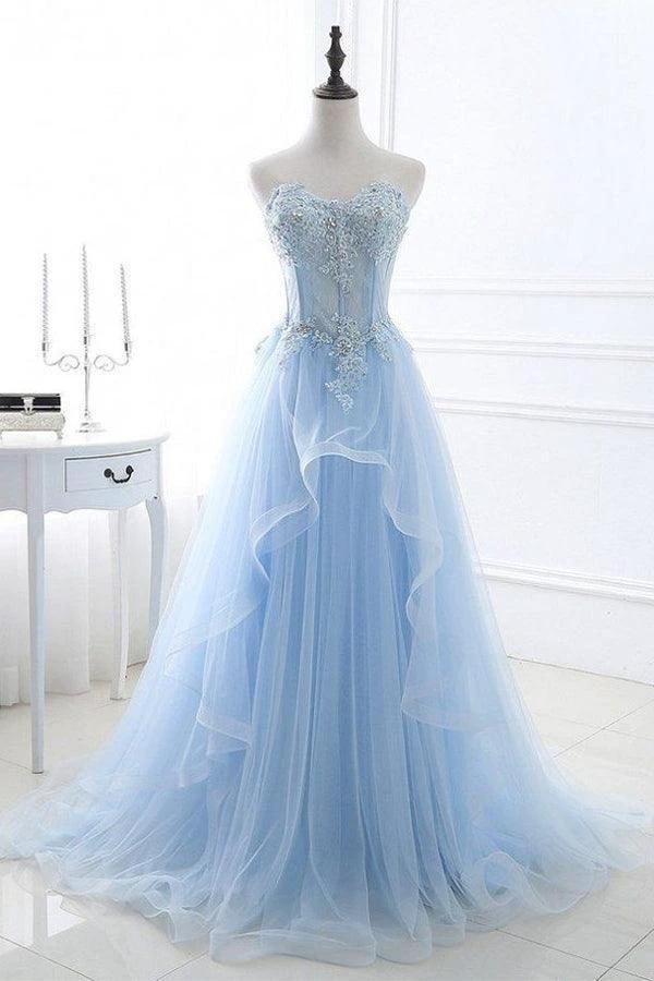 Chic Prom Dresses Sweetheart A-line Floor-length Prom Dress PSK389 by pgmdress