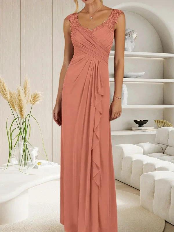 Champagne A-Line Sweetheart Neckline Pleated Mesh Dress by Dreamylily