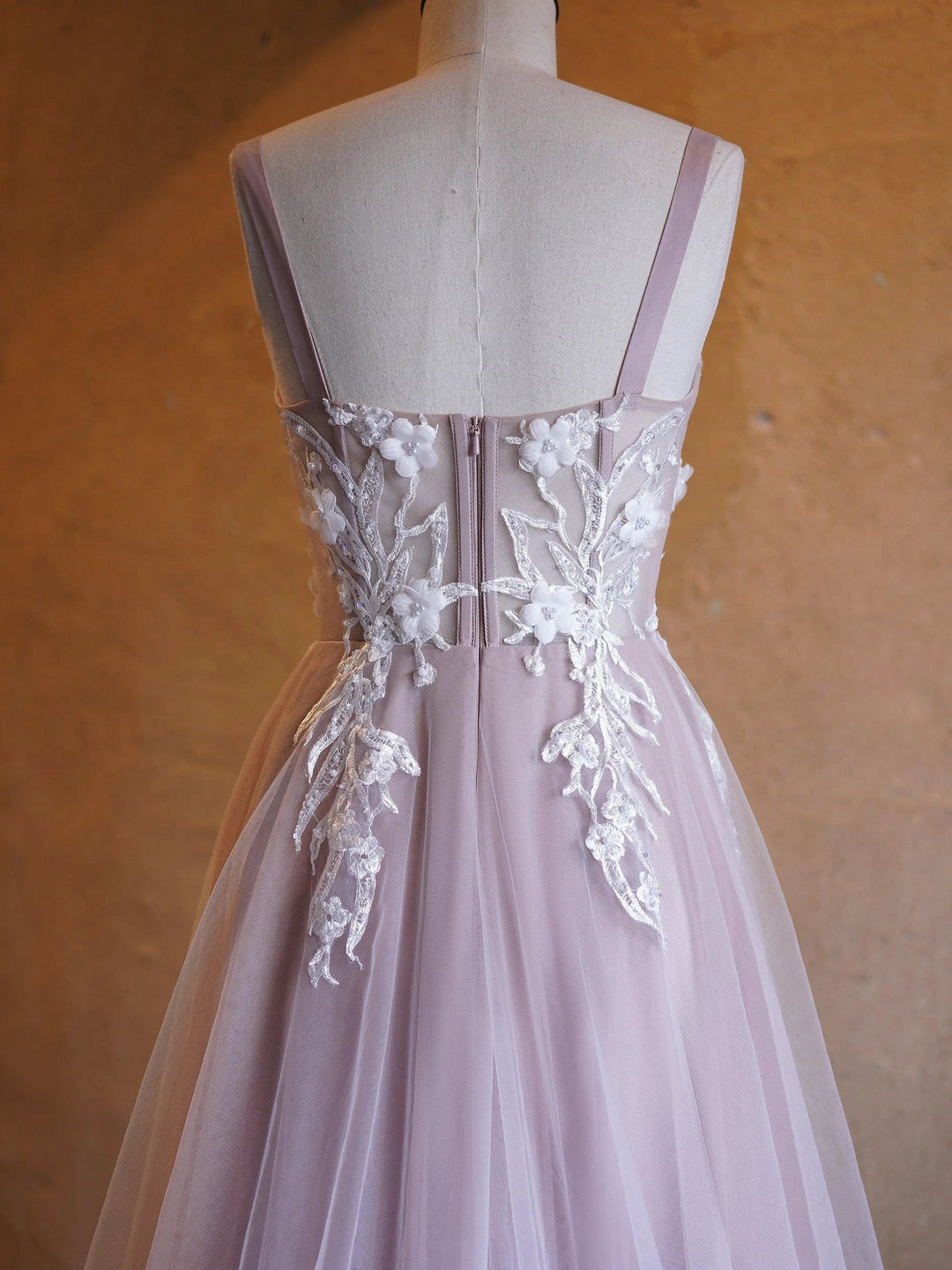 Felicity |Lavender A-line Sweetheart Neckline Tulle Sweep Train Prom Dress by Anne of Brittany