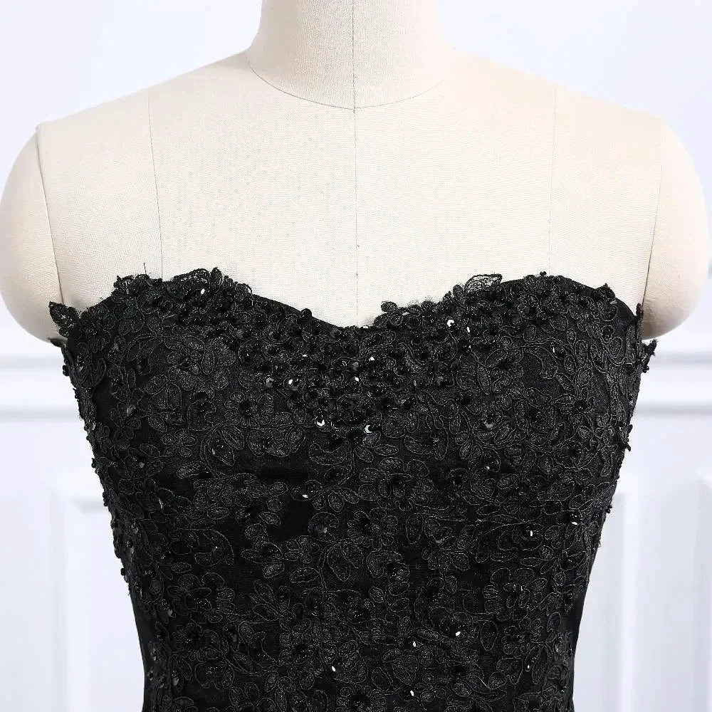 Sweetheart Neckline Black Mermaid Wedding Dress Y1776 by simplepromdress