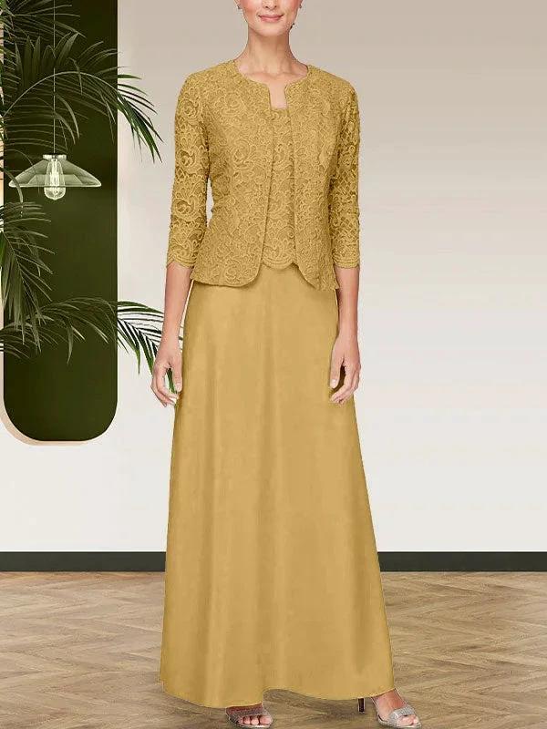Glitter Lace &amp; Satin Skirt Jacket Dress with Open Jacket by Dreamylily