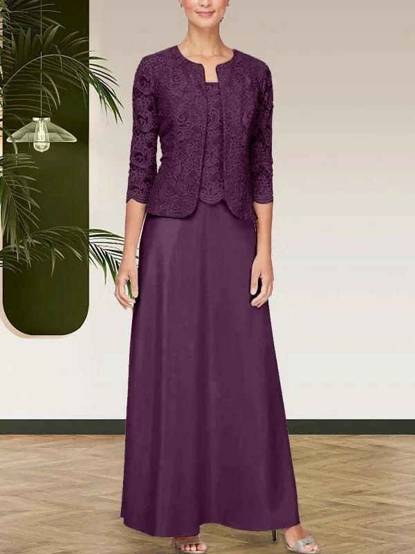 Glitter Lace &amp; Satin Skirt Jacket Dress with Open Jacket by Dreamylily
