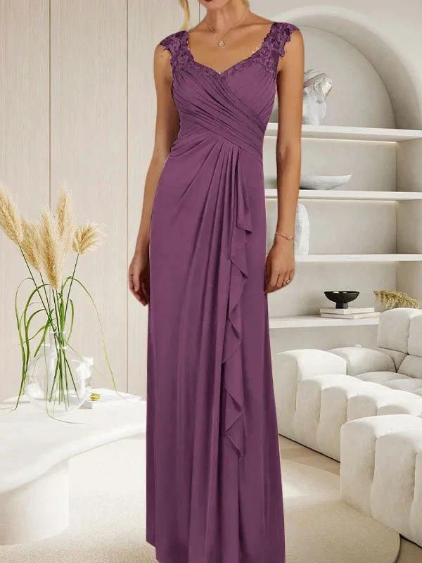 Champagne A-Line Sweetheart Neckline Pleated Mesh Dress by Dreamylily