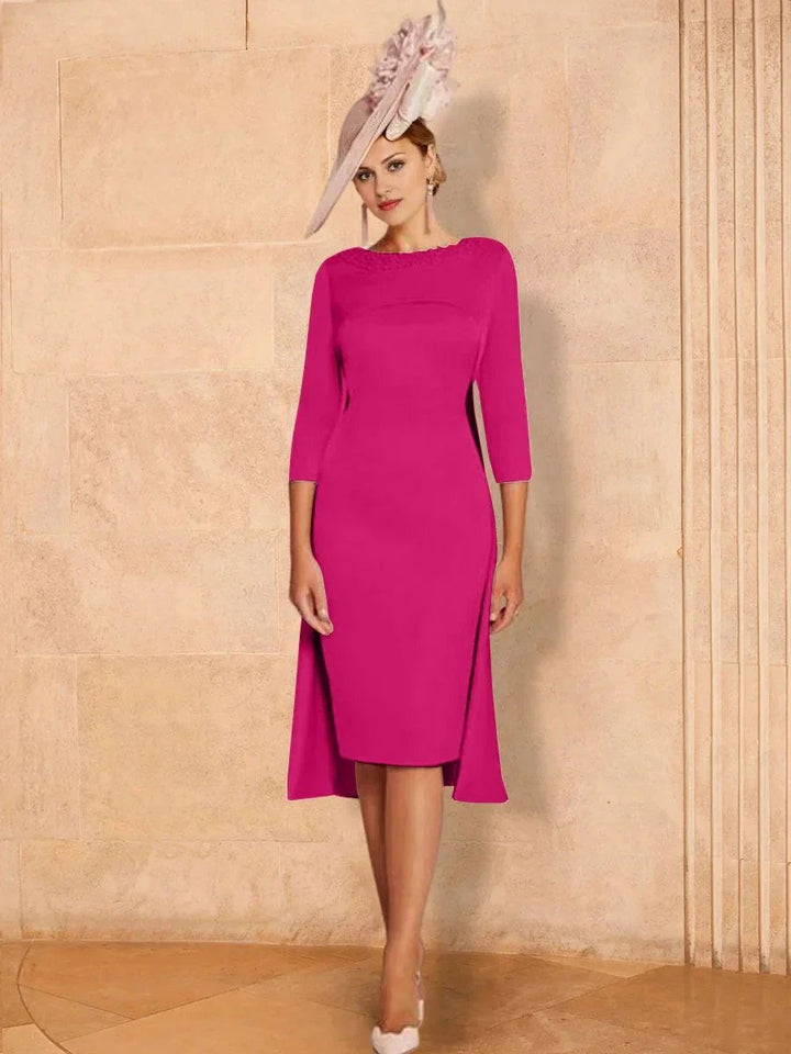 Sheath/Column Long Sleeves Mother of the Bride Dresses with Beading by Dreamylily