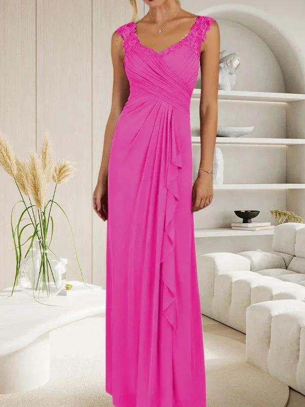 Champagne A-Line Sweetheart Neckline Pleated Mesh Dress by Dreamylily