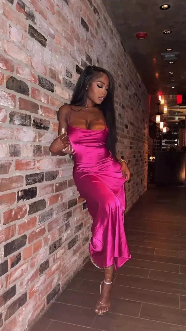 Elegant Hot Pink Evening Dress,Hot Pink Evening Gown Y2170 by simplepromdress