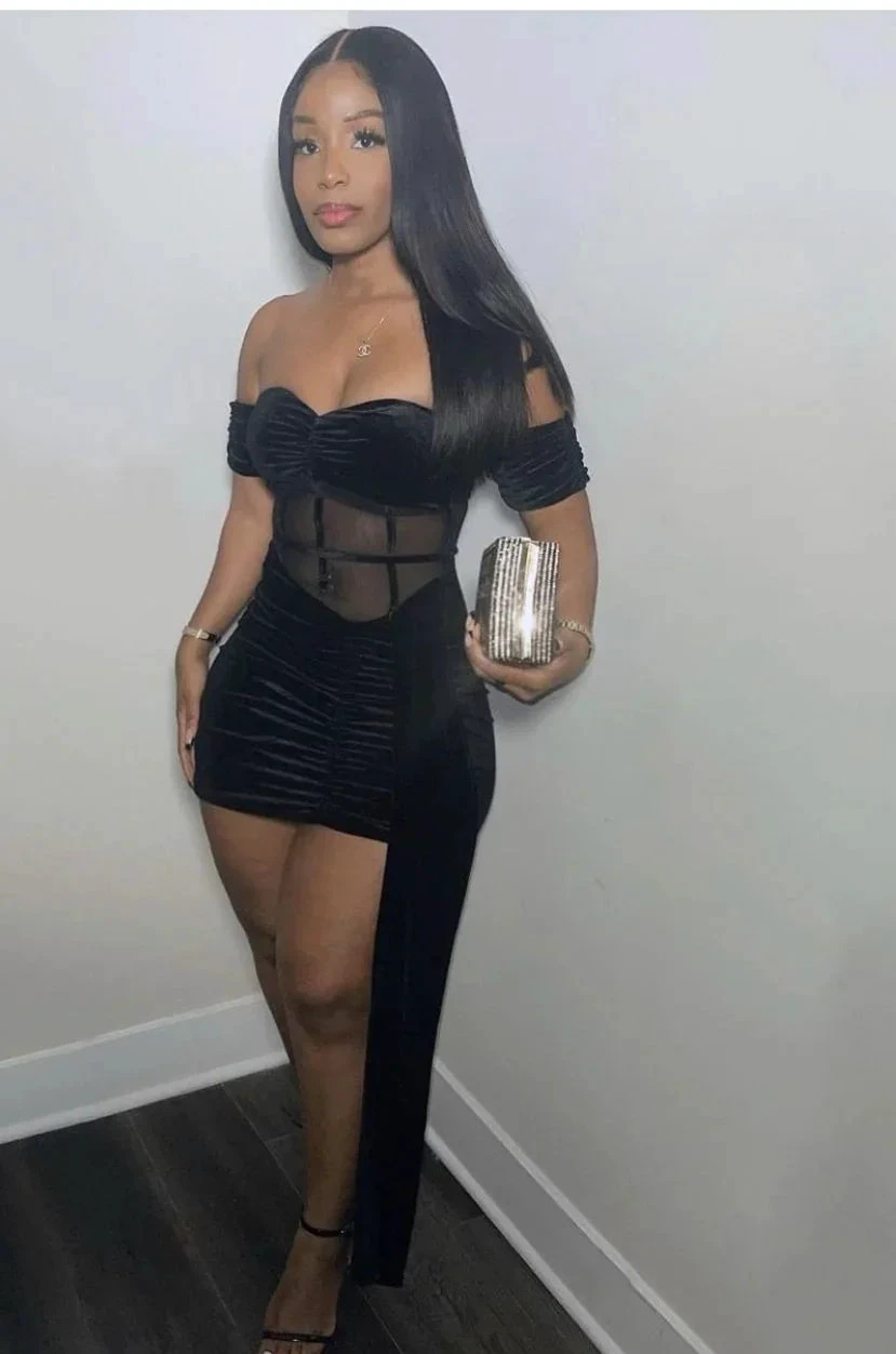 Black Fashion Folds Off The Shoulder Mini Tube Dress Sexy Homecoming Dress Y2757 by simplepromdress