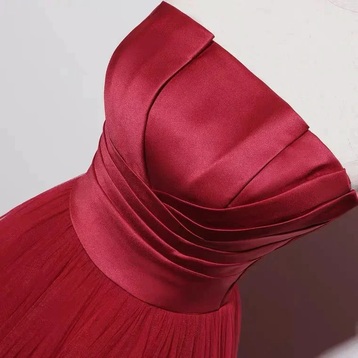 Strapless prom dress,red party dress,charming wedding dress Y1298 by simplepromdress
