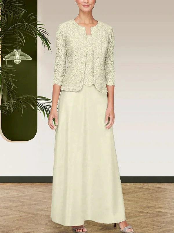 Glitter Lace &amp; Satin Skirt Jacket Dress with Open Jacket by Dreamylily