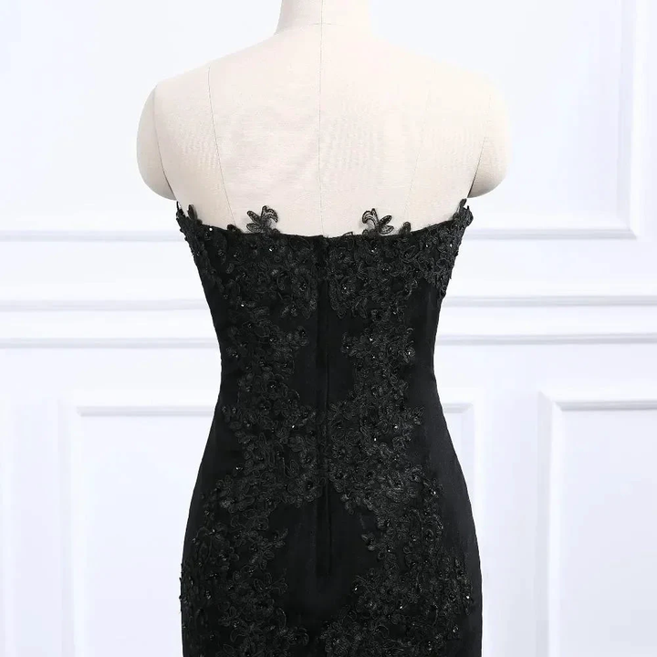 Sweetheart Neckline Black Mermaid Wedding Dress Y1776 by simplepromdress
