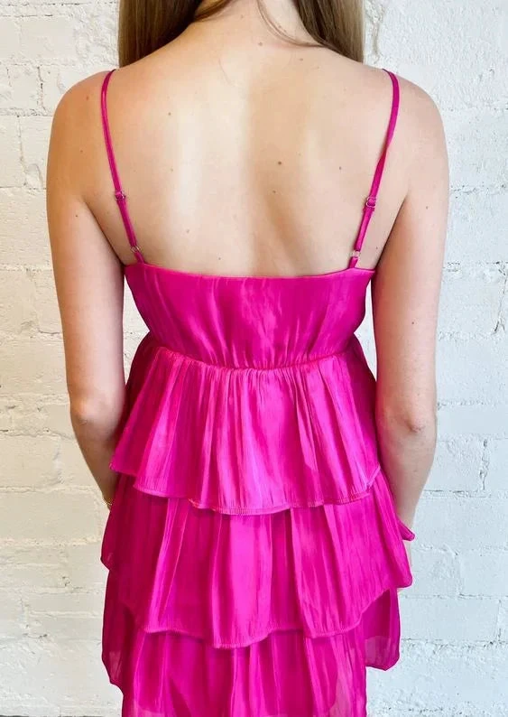 A-line V Neck Spaghetti Straps Homecoming Dress Cute Party Dress Y2282 by simplepromdress